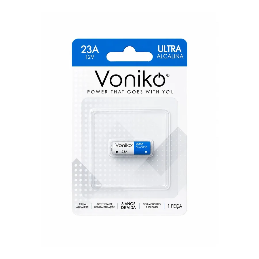Baterias Especiais — 23A · Cartela com 1 unidade (1B) · 12 V