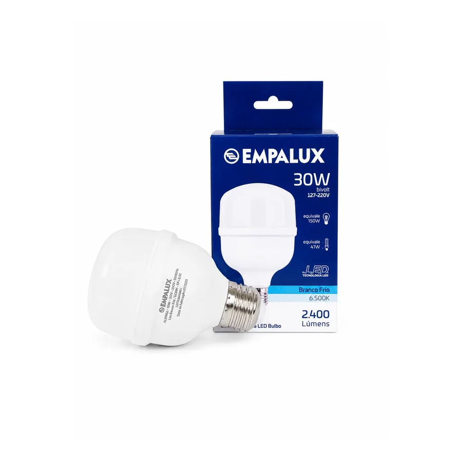 Lâmpada LED Bulbo — 30 W · 6500K · Bivolt (127–220 V)