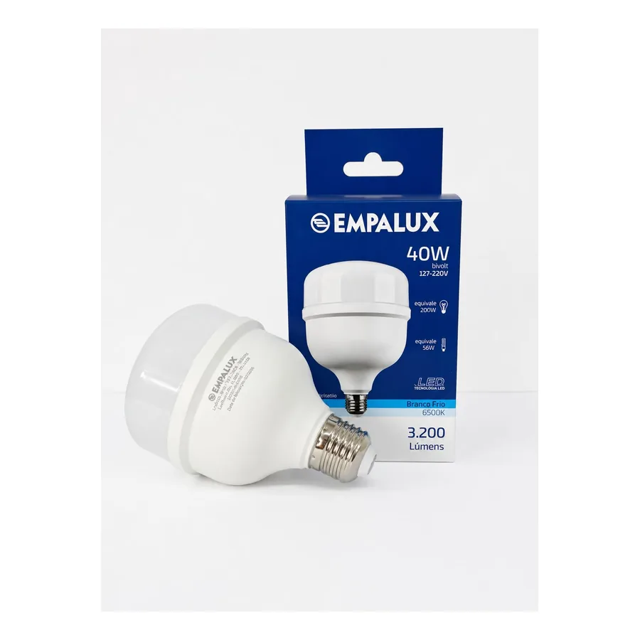 Lâmpada LED Bulbo — 40 W · 6500K · Bivolt (127–220 V)